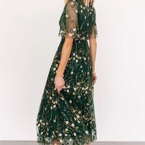 Baltic Born Green Floral Midi Dress